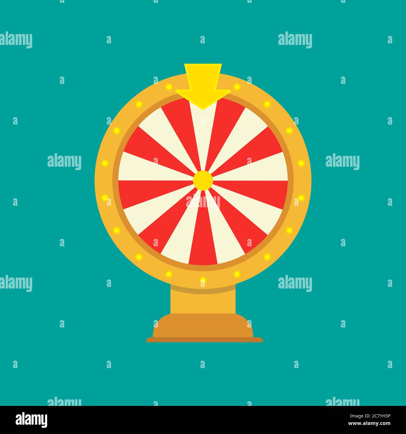 wheel of fortune object isolated on white Stock Vector