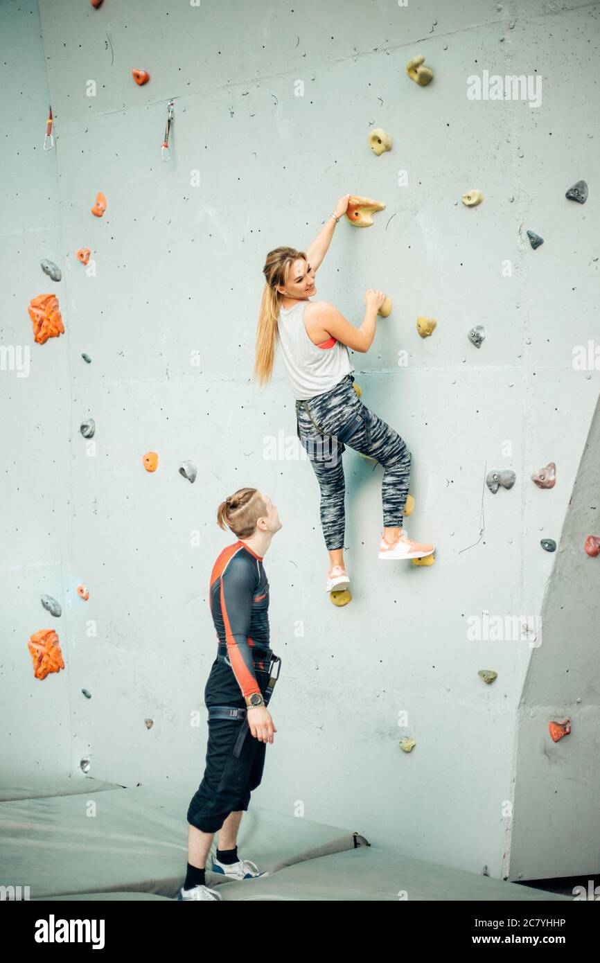 Male climbing instructor showing hi-res stock photography and images ...