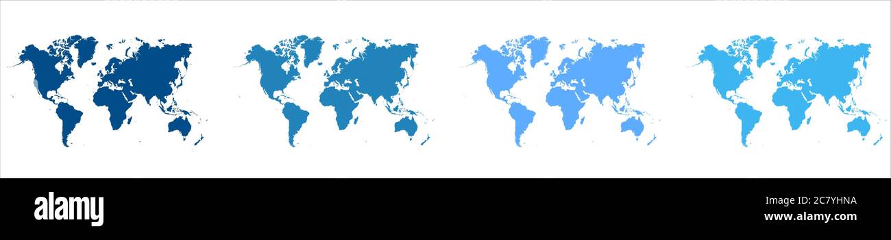 Blue World Map Vector illustration Stock Vector