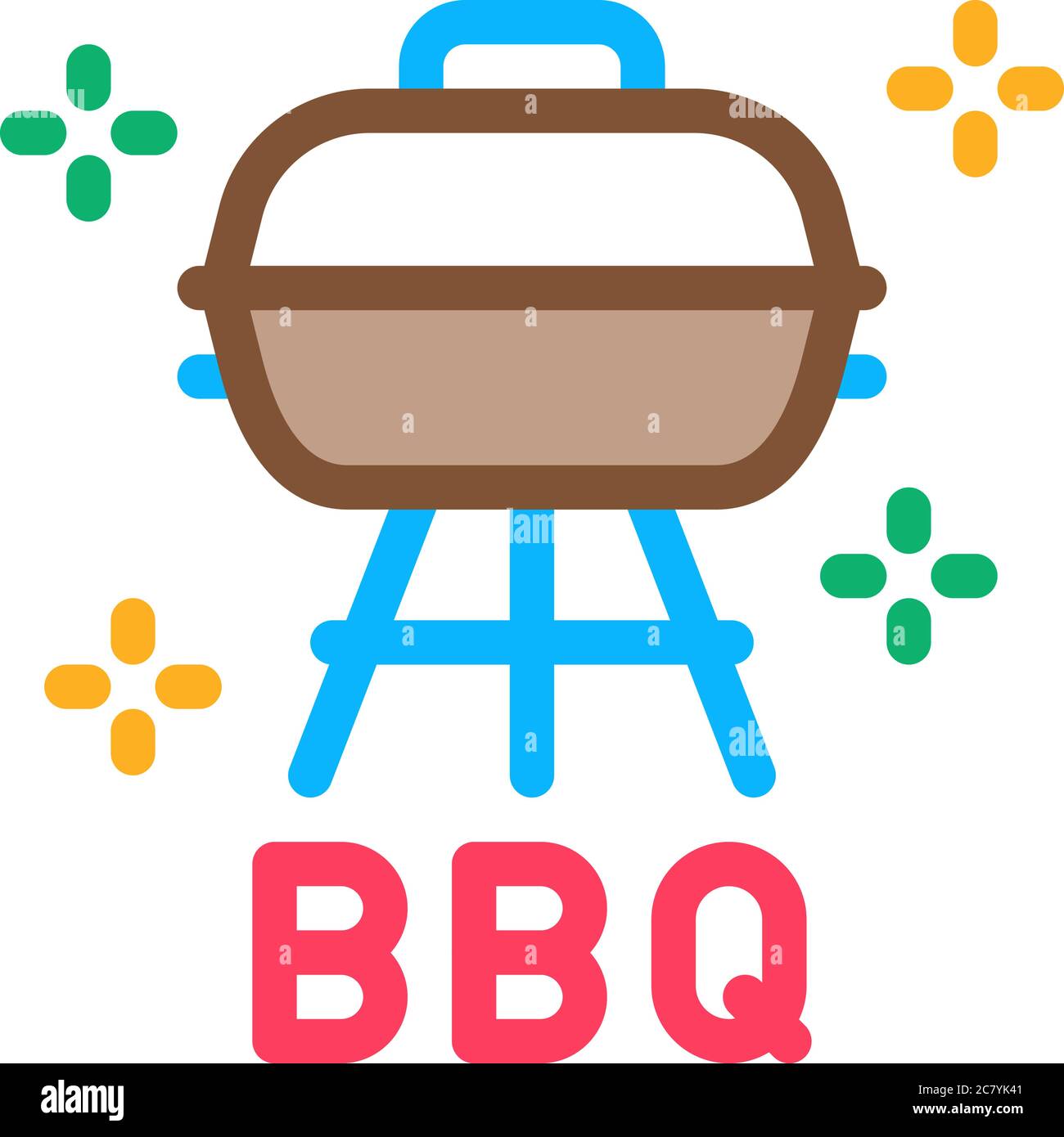 bbq equipment icon vector outline illustration Stock Vector Image & Art ...