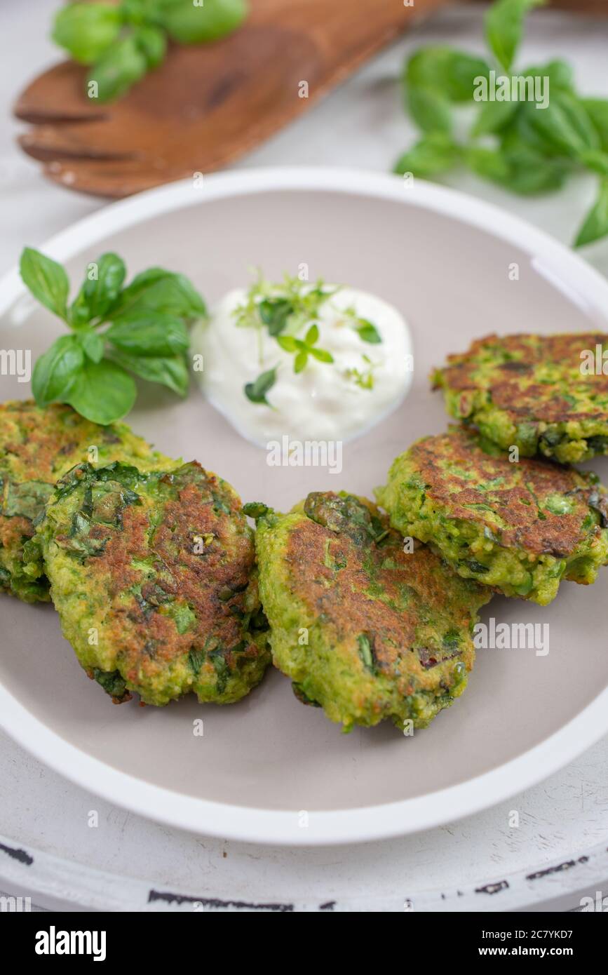 healthy home made vegan kale patties Stock Photo Alamy