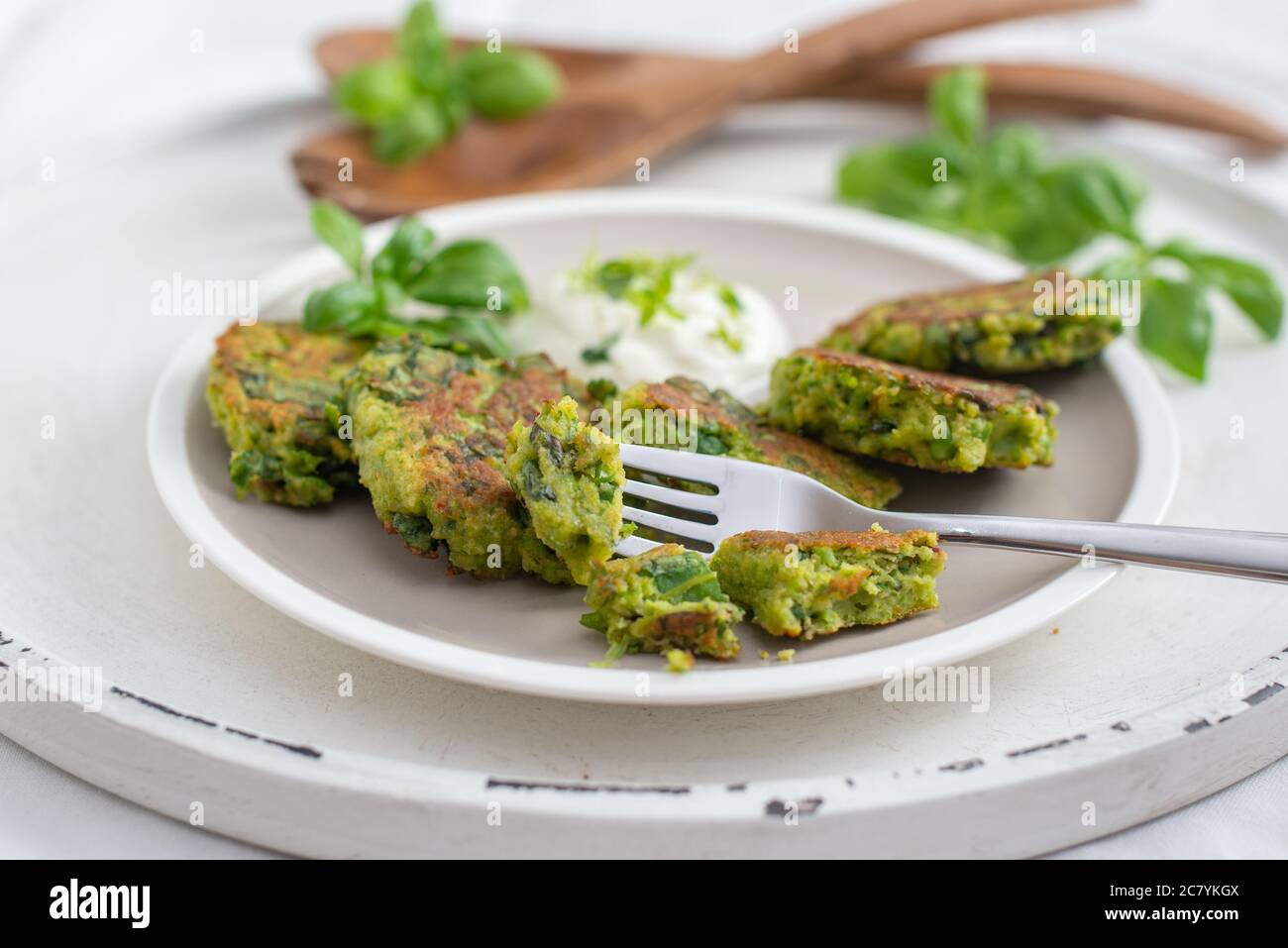 healthy home made vegan kale patties Stock Photo Alamy