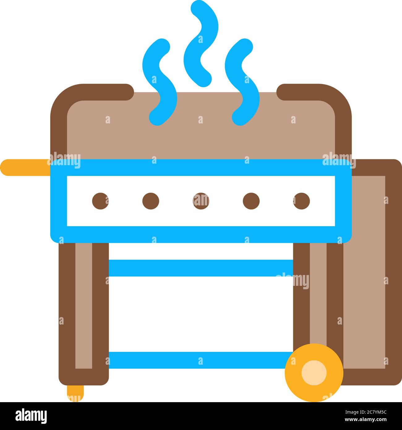 bbq professional equipment icon vector outline illustration Stock ...