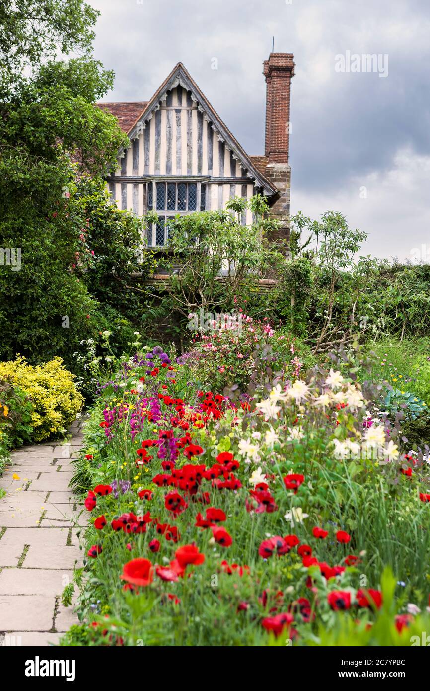 Detail of planting in the Barn Garden at the late Christopher Lloyd's