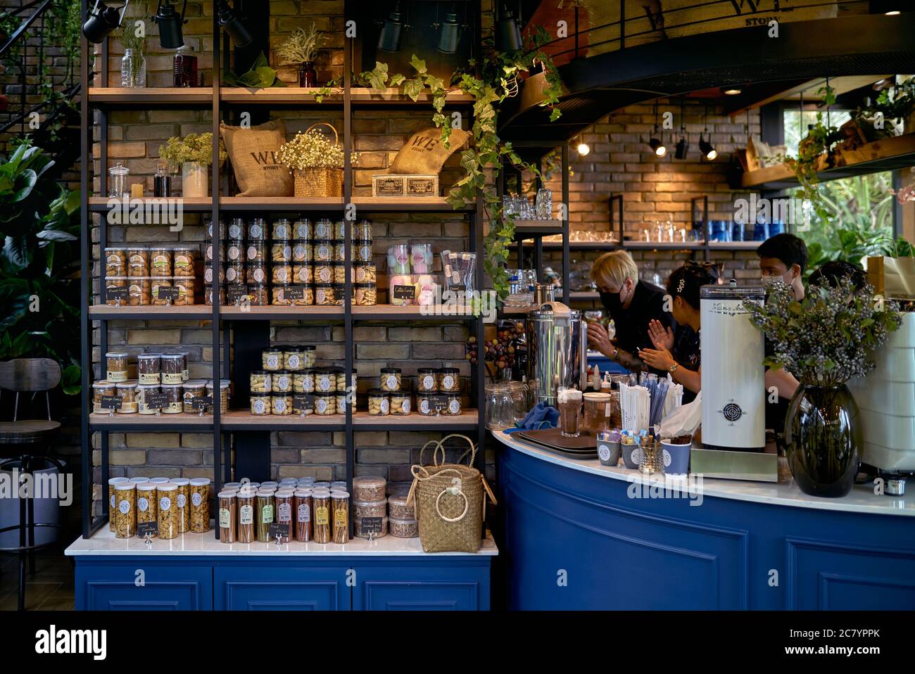 Boutique cafe and vintage style coffee shop interior, Thailand, Southeast Asia Stock Photo