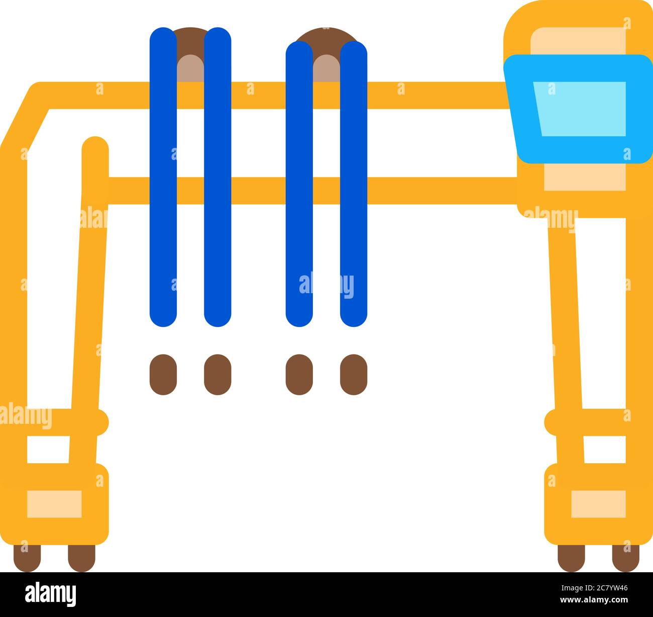 industry crane icon vector outline illustration Stock Vector Image ...
