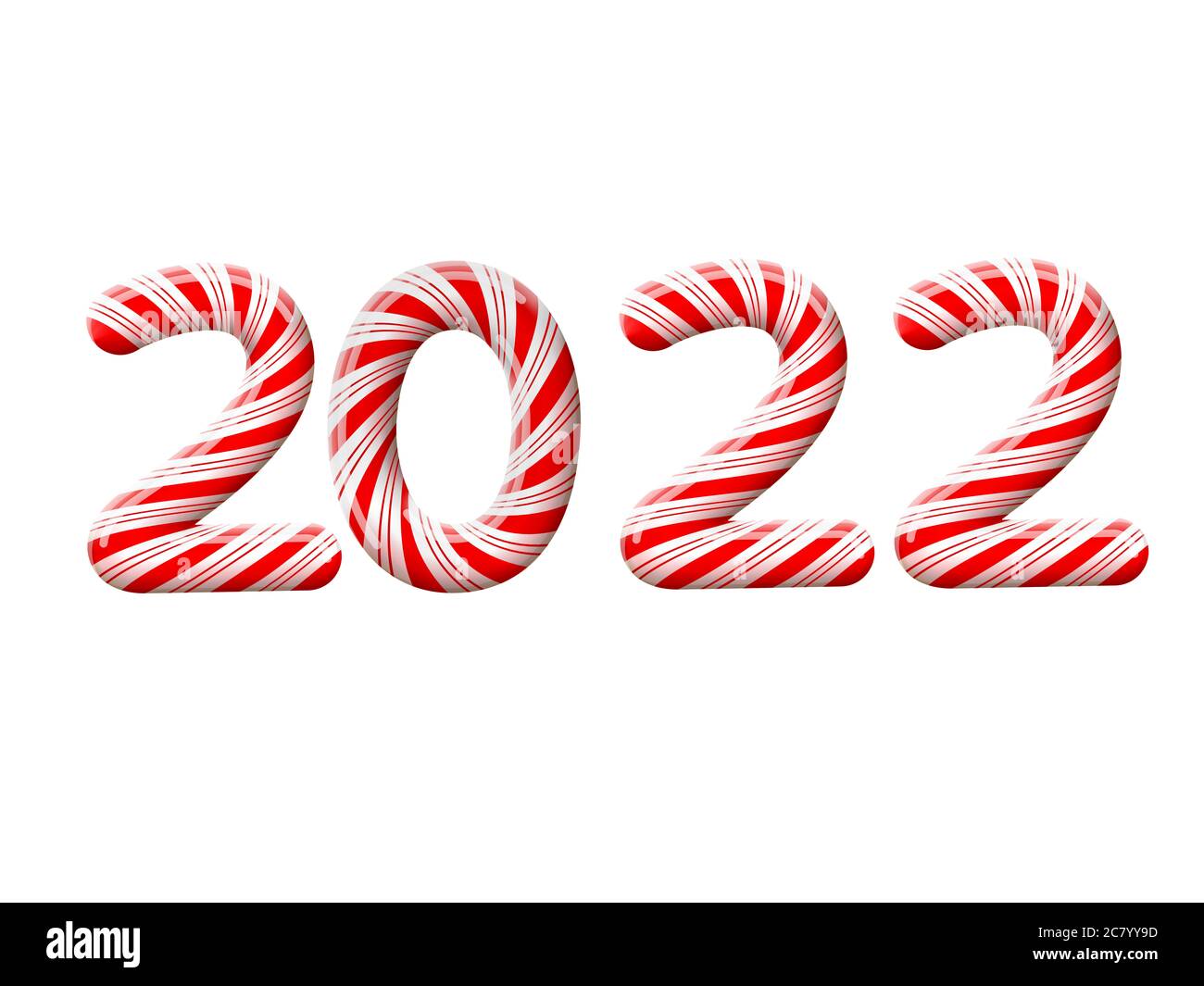 Christmas Candy 2022 Lollipop Candy New Year 2022 Holiday Seasonal Celebration Illustration  Stock Photo - Alamy