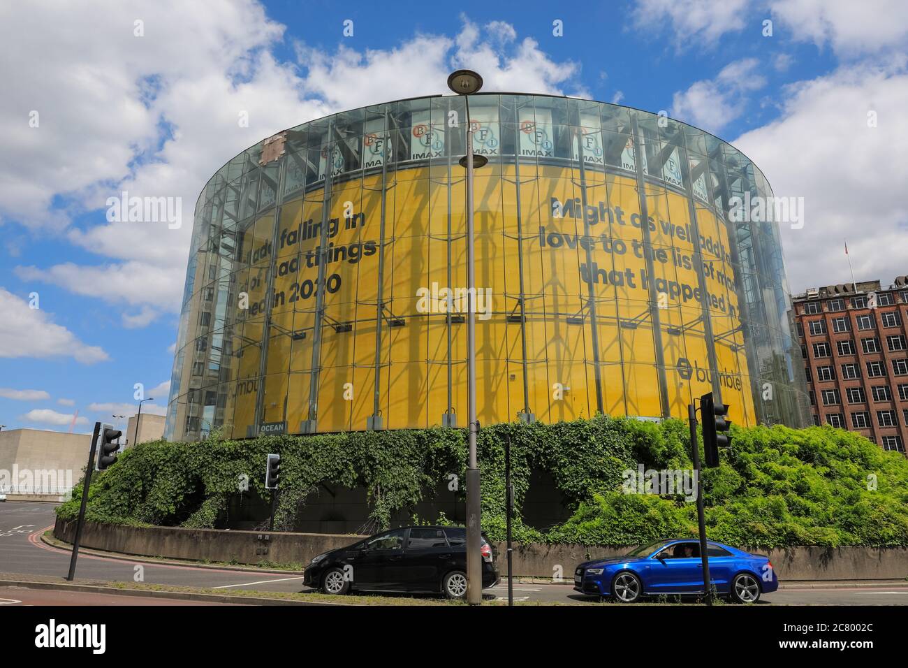 The Odeon BFI IMAX cinema round exterior in Waterloo, London, England, UK Stock Photo