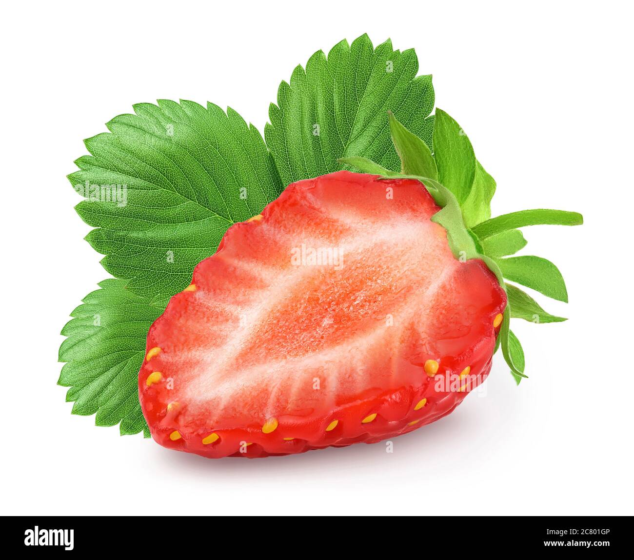 One strawberry and half strawberry hi-res stock photography and images ...