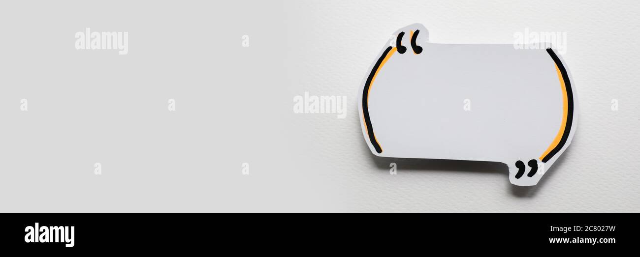 Paper speech bubble icon on the white Stock Photo