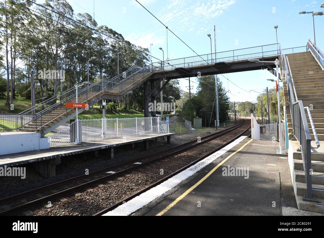 Lisarow train station on the Central Coast, NSW, Australia. Stock Photo