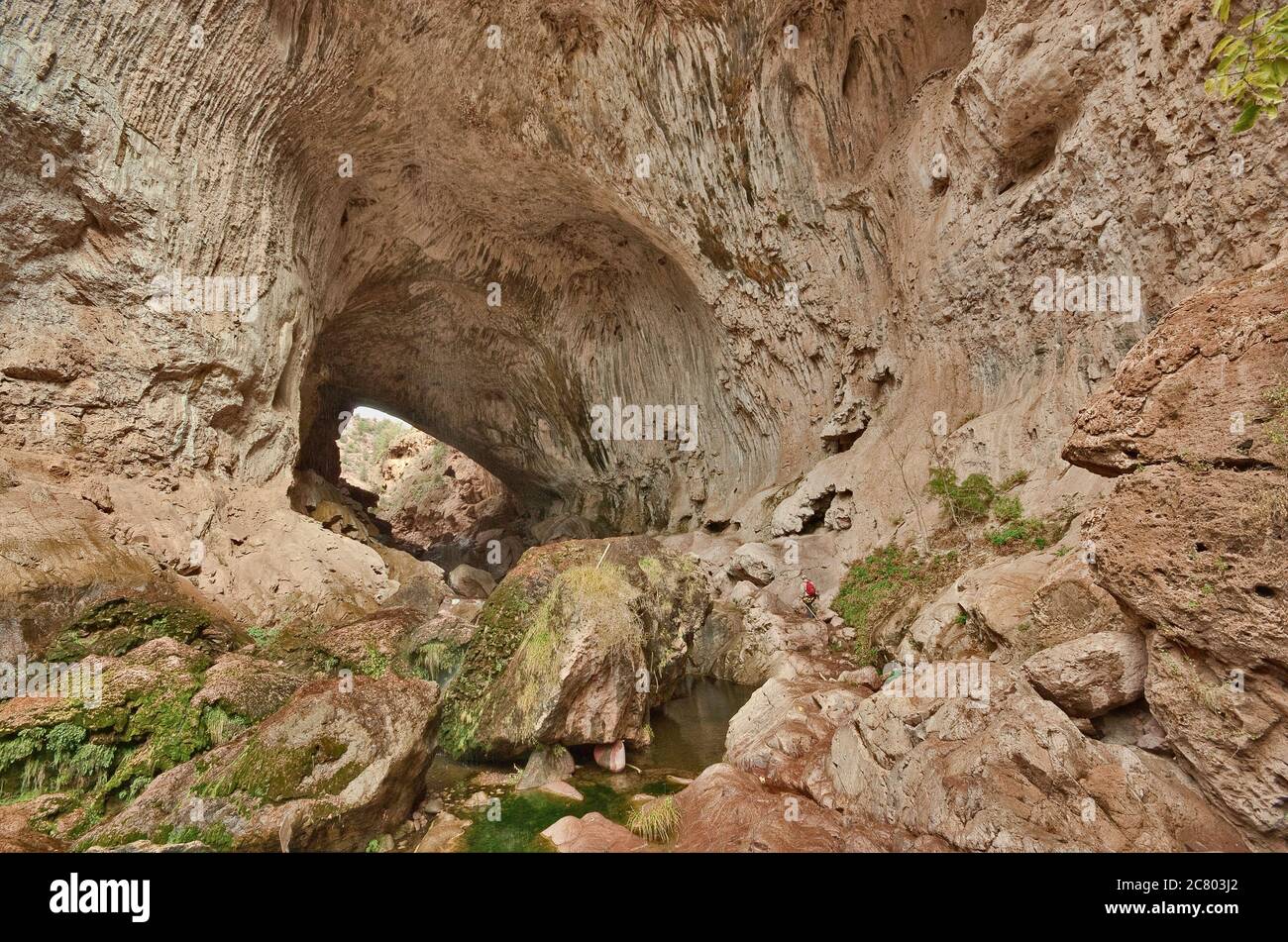 Waterfall at Tonto Natural Bridge, world's largest natural travertine