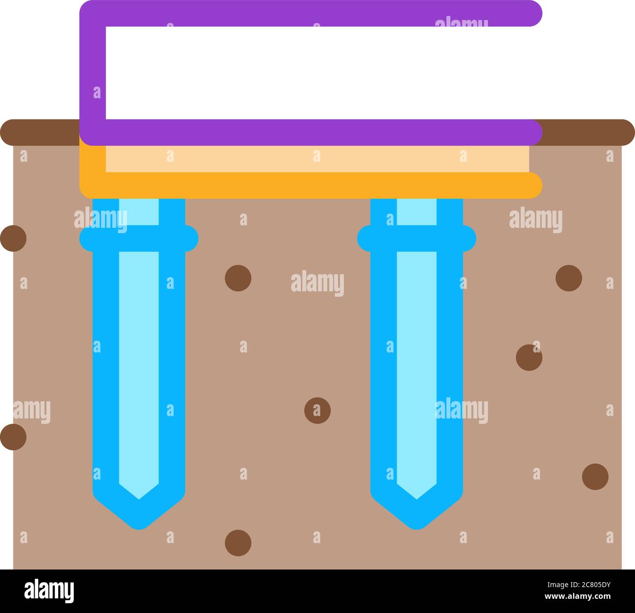 pile foundation icon vector outline illustration Stock Vector Image
