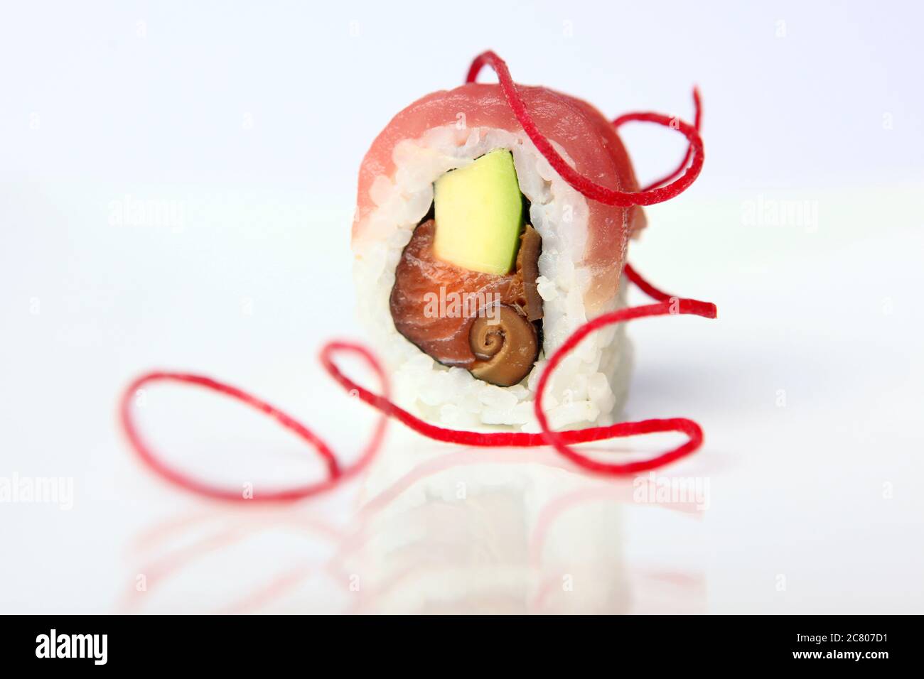 Tuna Inside out Sushi Stock Photo