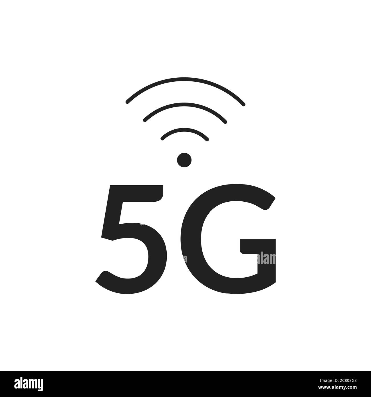 5G vector icon isolated. Wireless 5th generation internet network Stock Vector