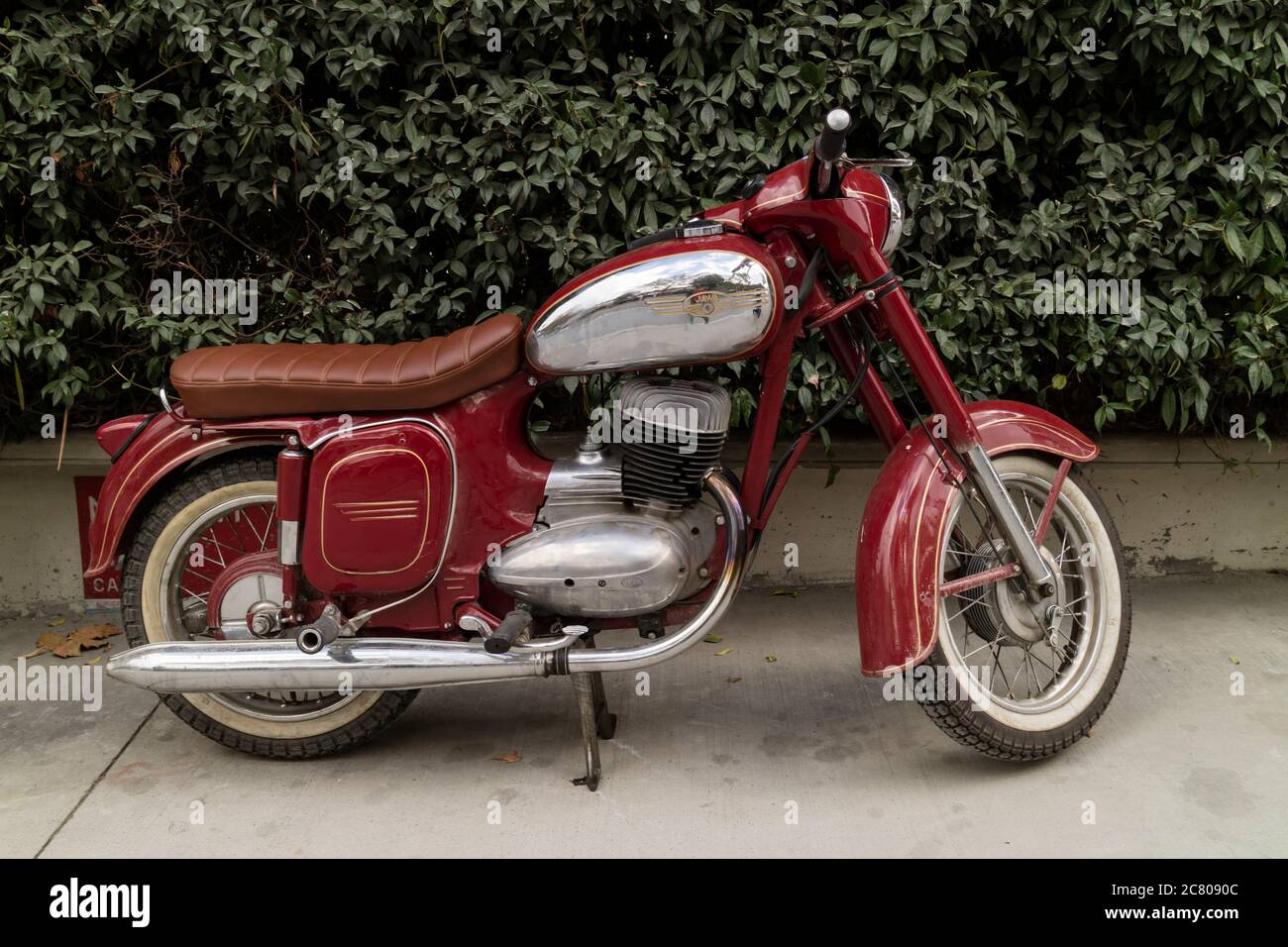 1968 Vintage Jawa Motorcycle Stock Photo