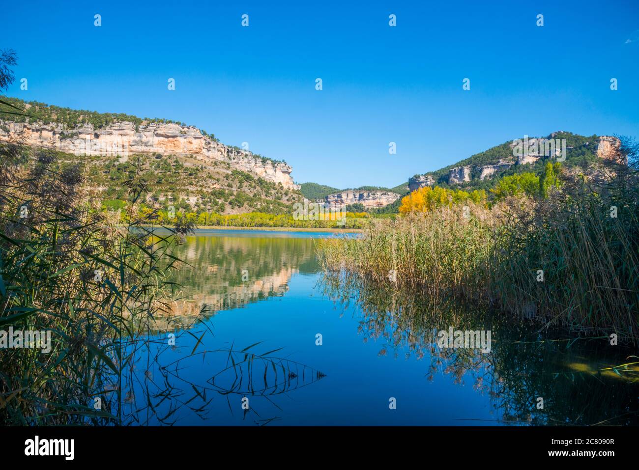 Lake. Uña, Cuenca province, Castilla La Mancha, Spain. Stock Photo