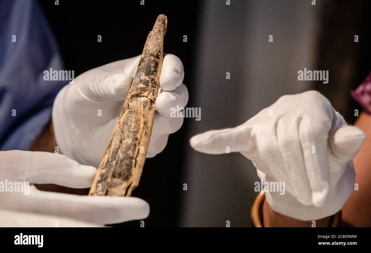 Blaubeuren, Germany. 20th July, 2020. Archaeologist Nicholas Conard