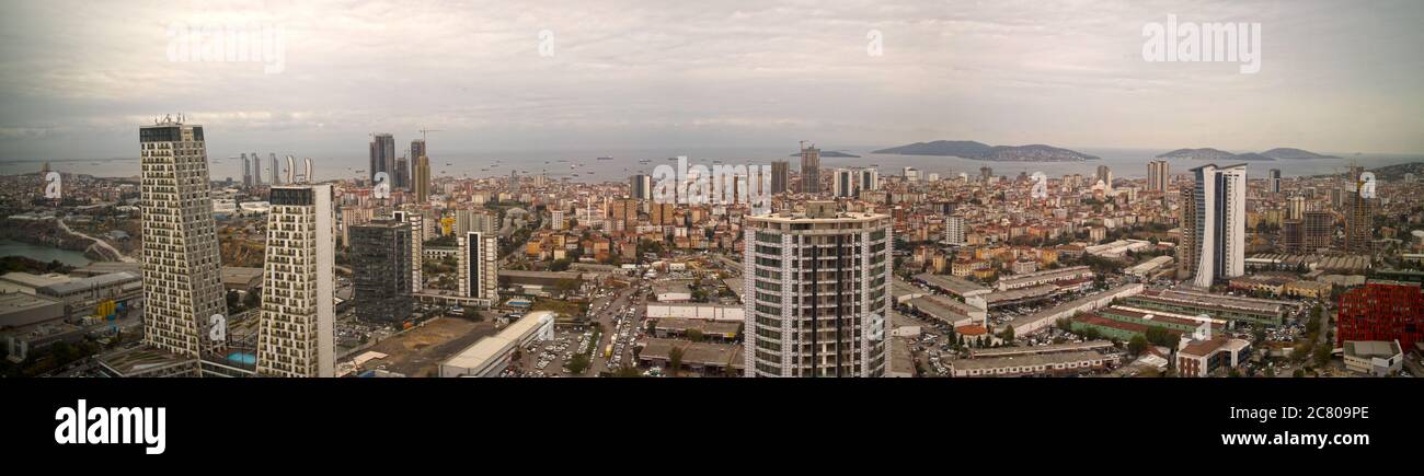 Aerial View of Kartal District Stock Photo