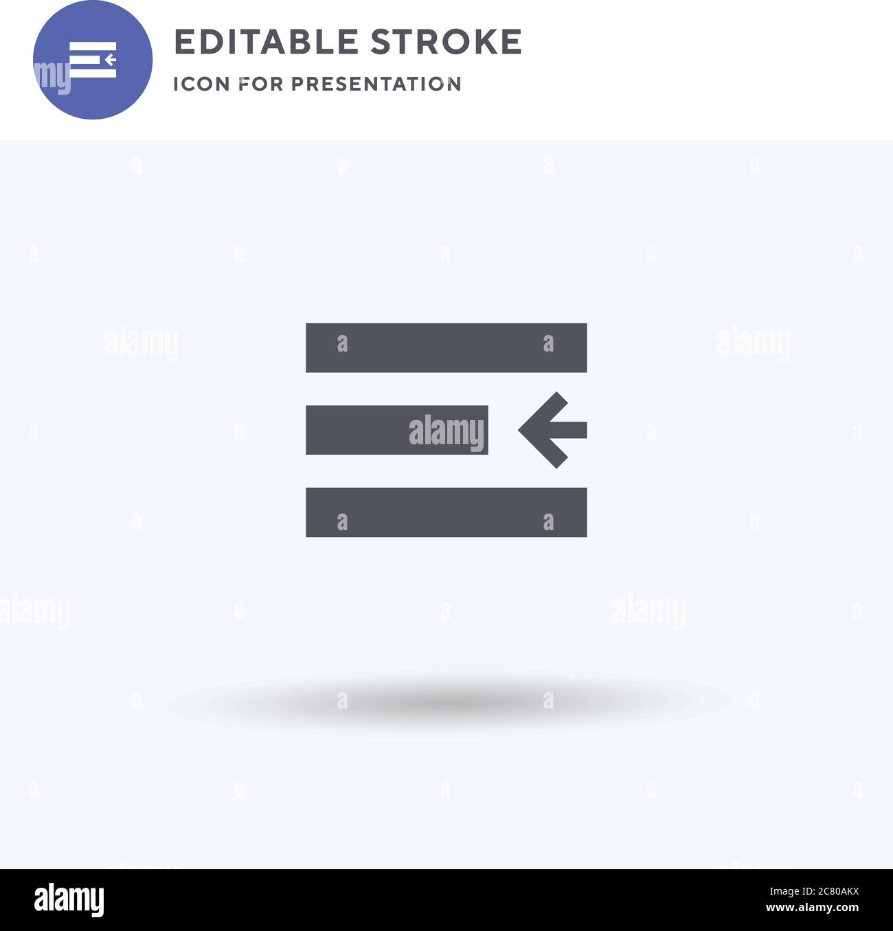 Left Indent icon vector, filled flat sign, solid pictogram isolated on ...