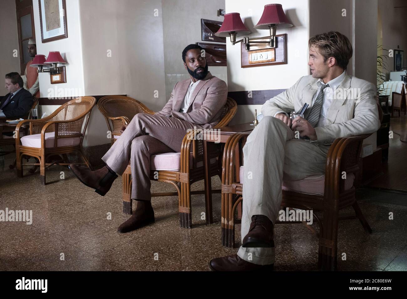 ROBERT PATTINSON and JOHN DAVID WASHINGTON in TENET (2020), directed by