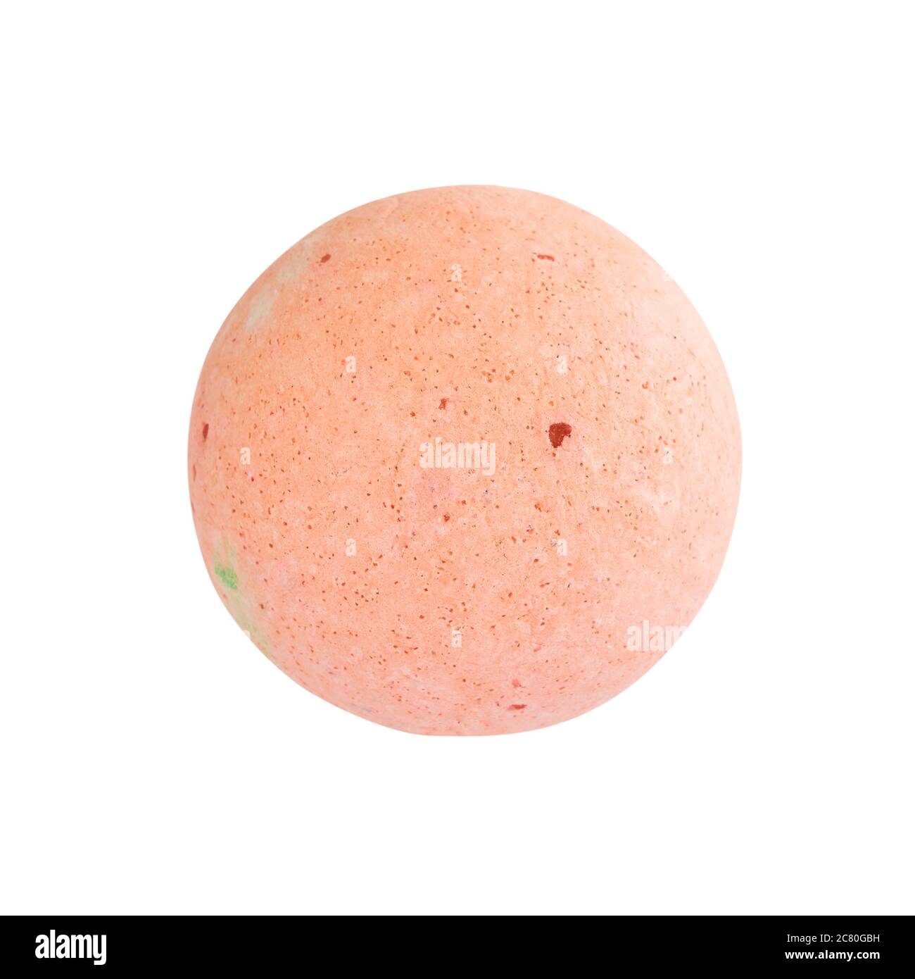Single bath bomb, isolated on the white background with clipping path Stock Photo