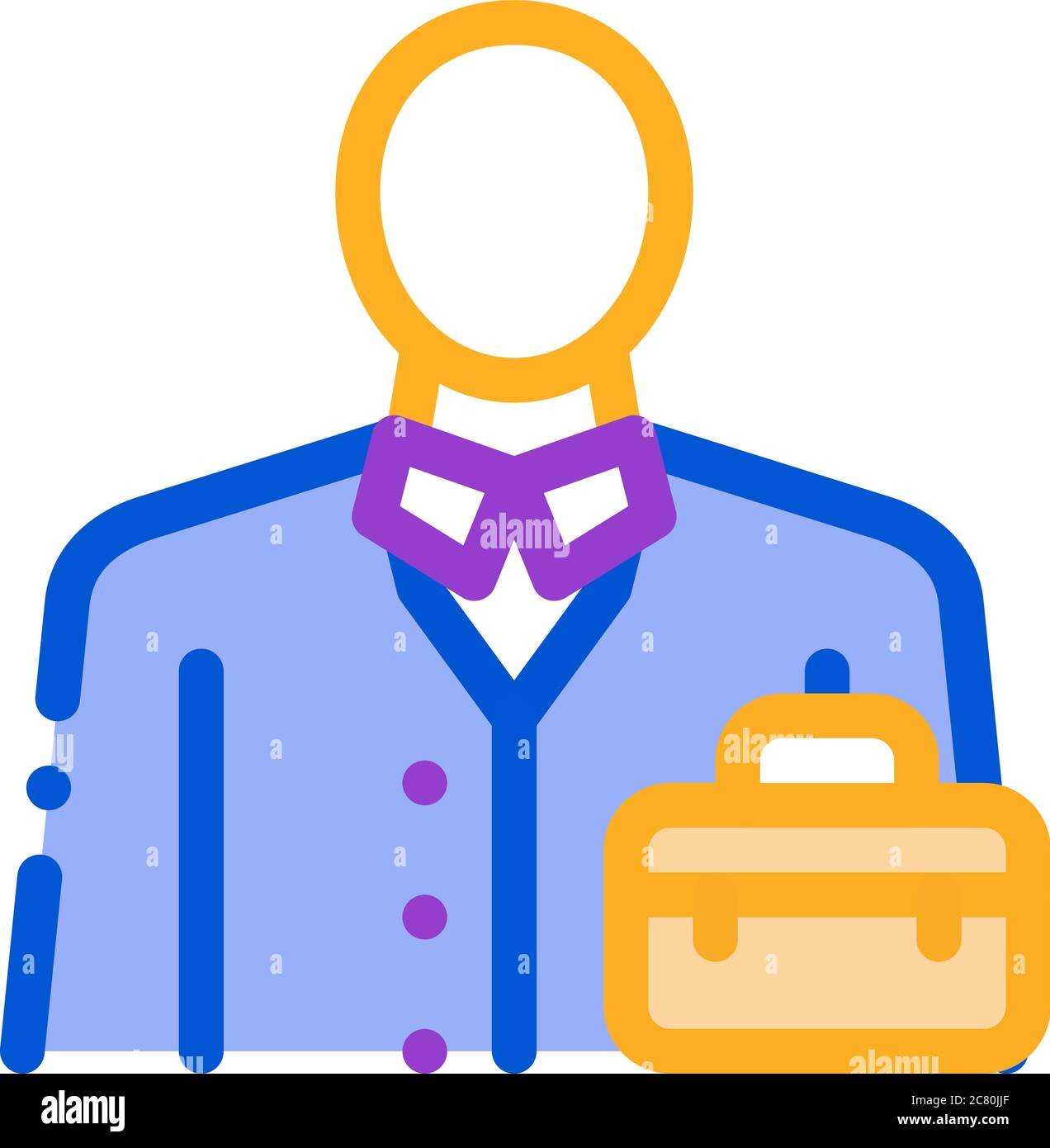 businessman profession icon vector outline illustration Stock Vector ...