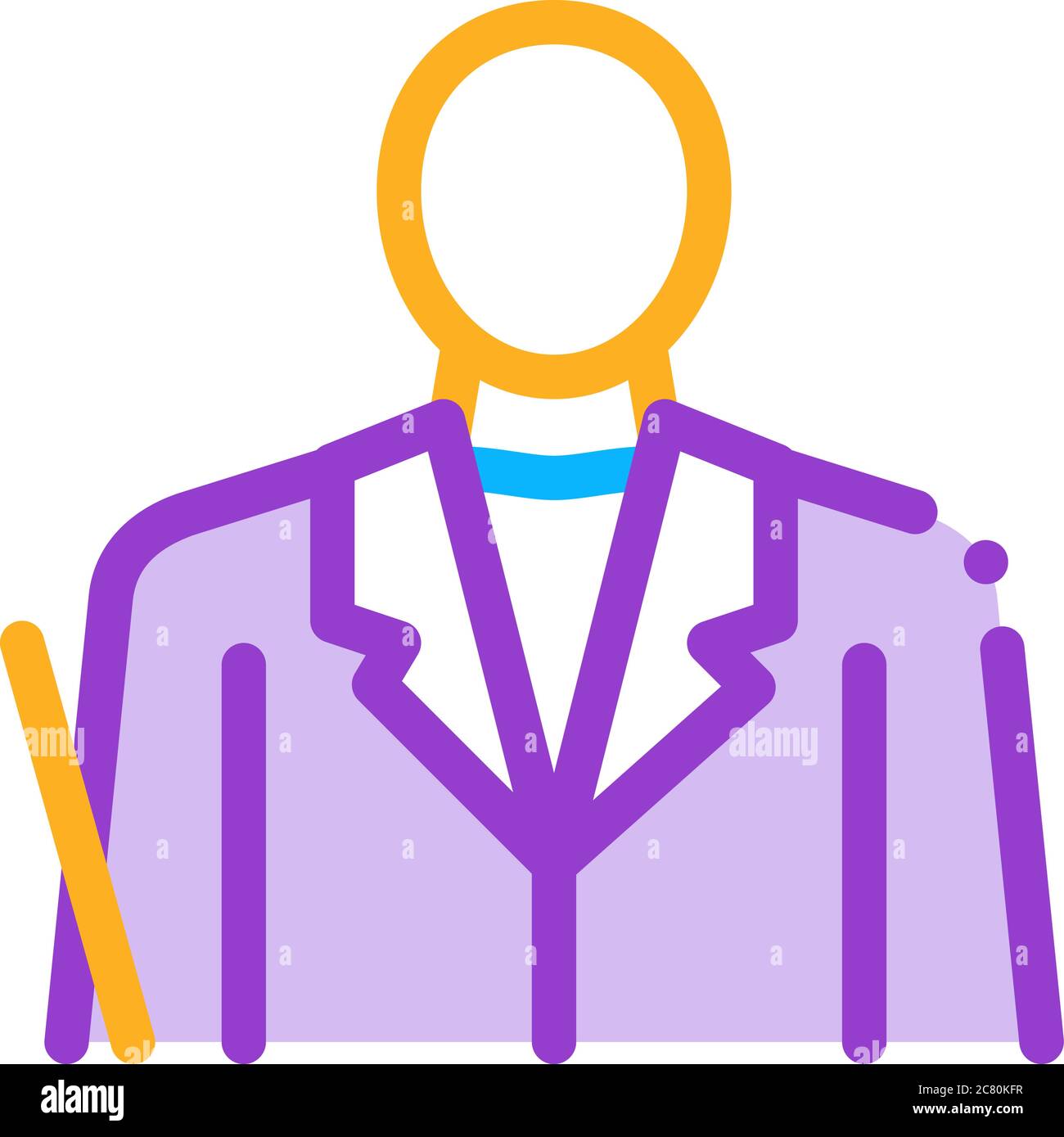 teacher profession icon vector outline illustration Stock Vector Image ...