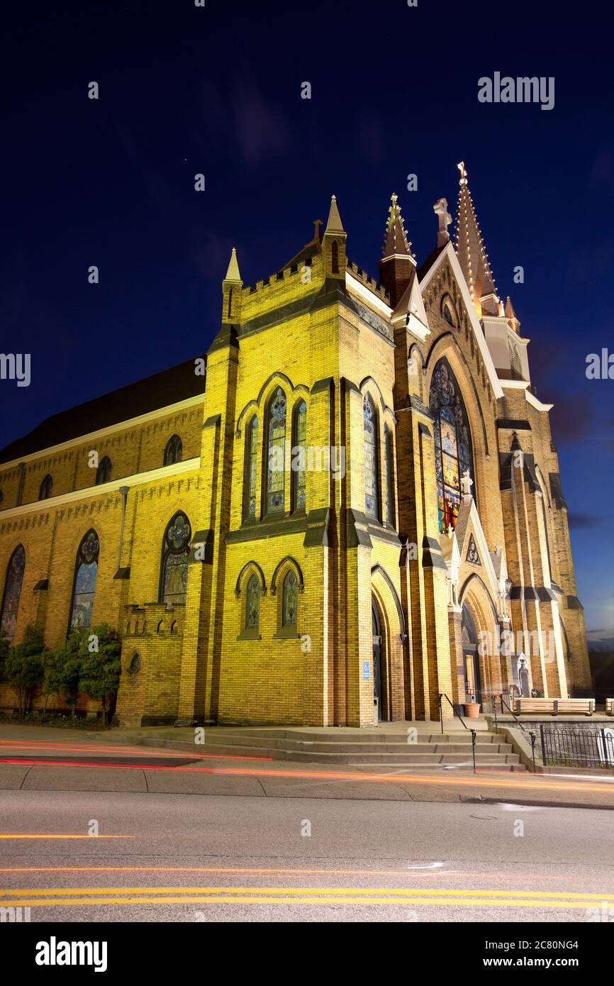 Saint Mary of the Mount Parish church, Mount Washington Neighborhood, Pittsburgh, Pennsylvania, United States Stock Photo