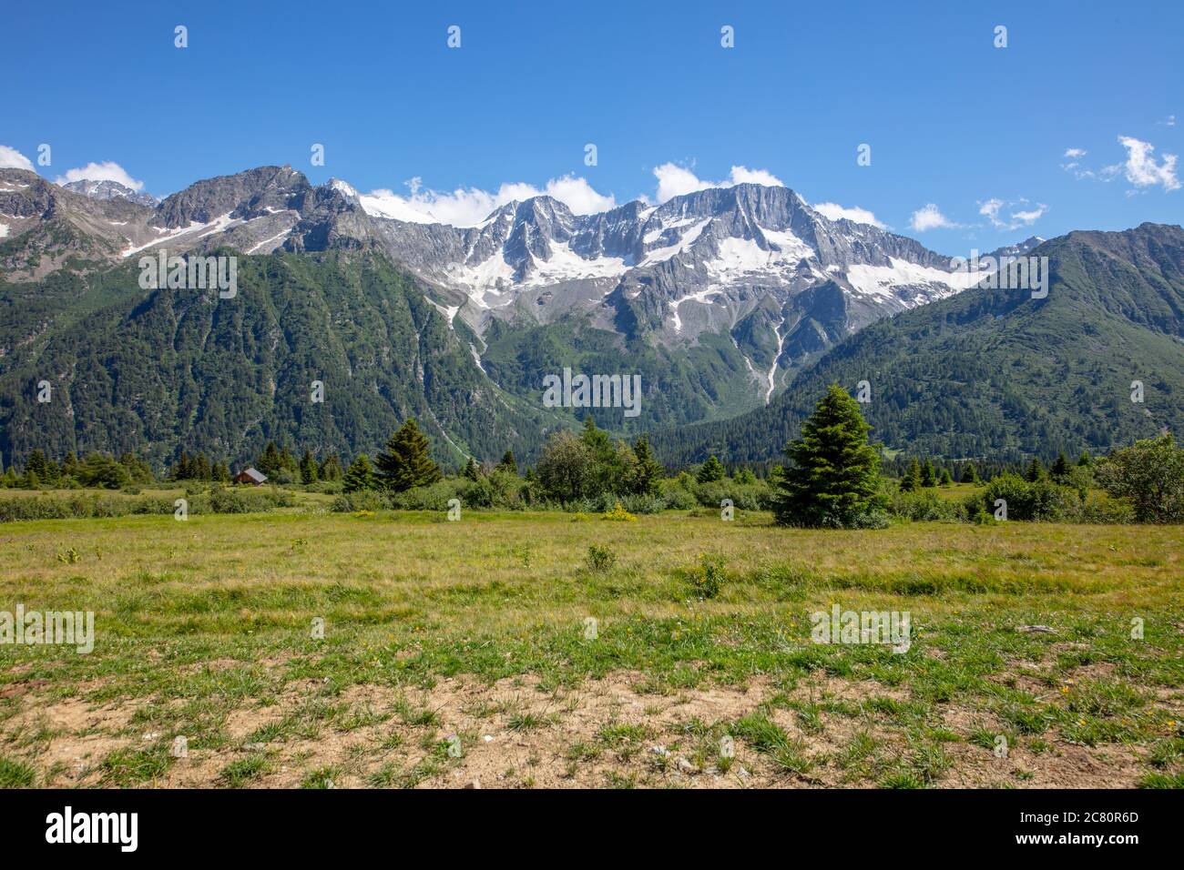 a beautfiul view from the 'lago delle Marmotte', Tonale Est, Trentino, Italy Stock Photo