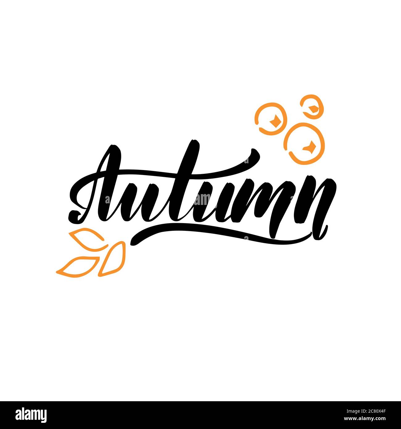 Vector calligraphy illustration isolated on white background. Stock Vector