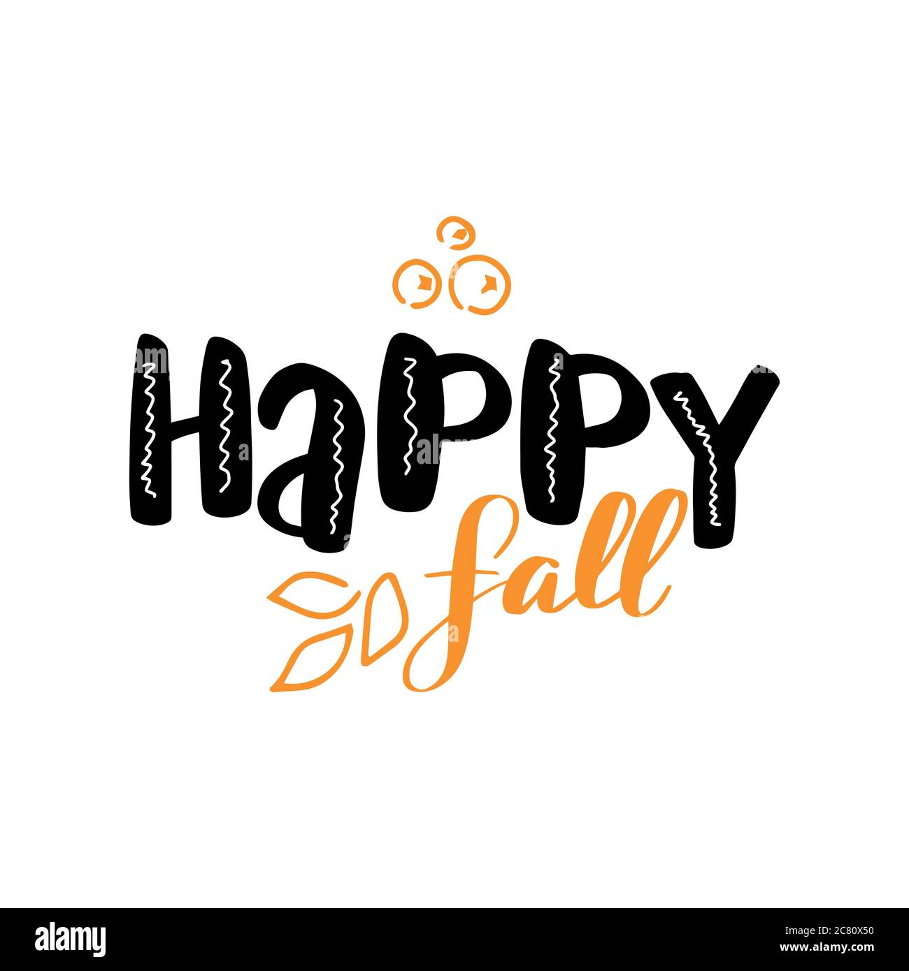 Vector calligraphy illustration isolated on white background. Stock Vector