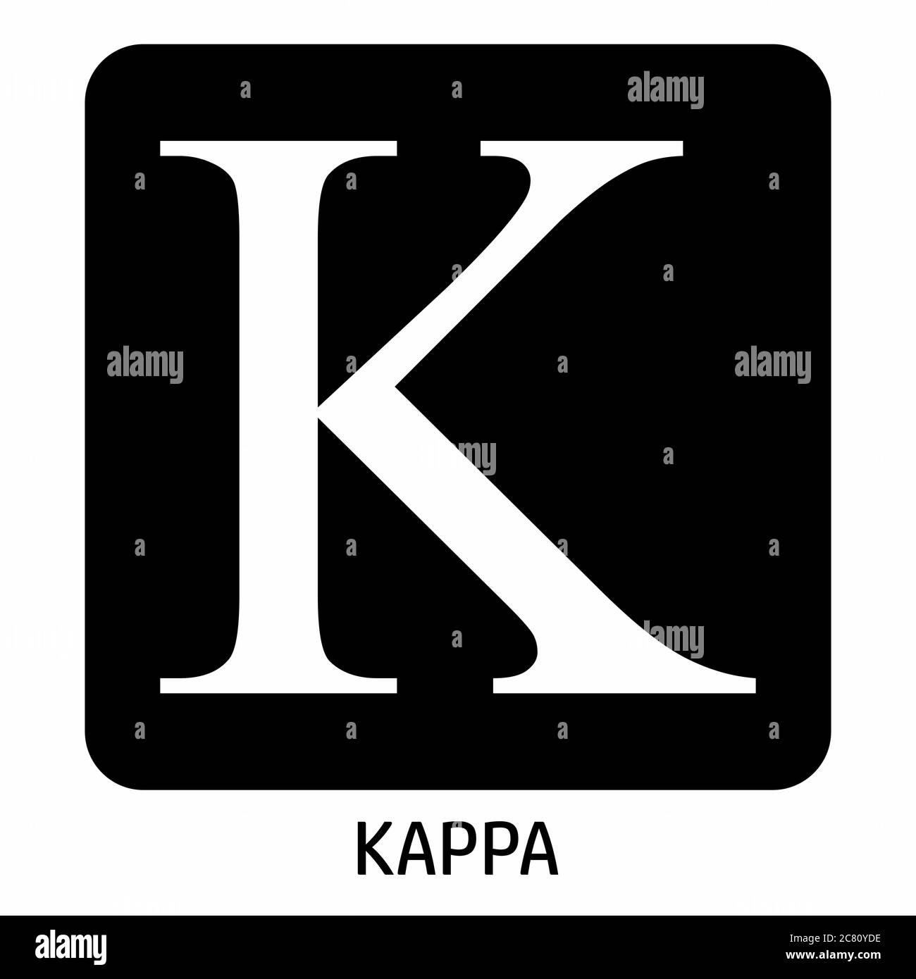 Kappa greek letter icon Stock Vector Image & Art - Alamy
