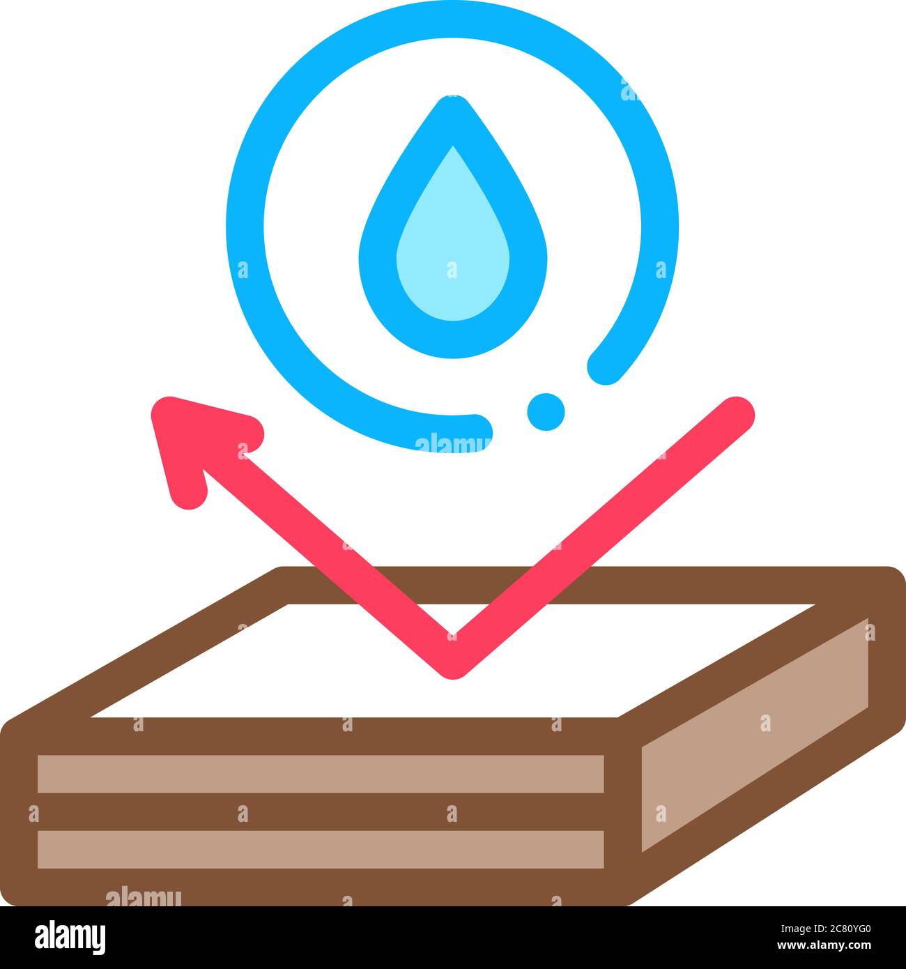 waterproof roof icon vector outline illustration Stock Vector Image ...