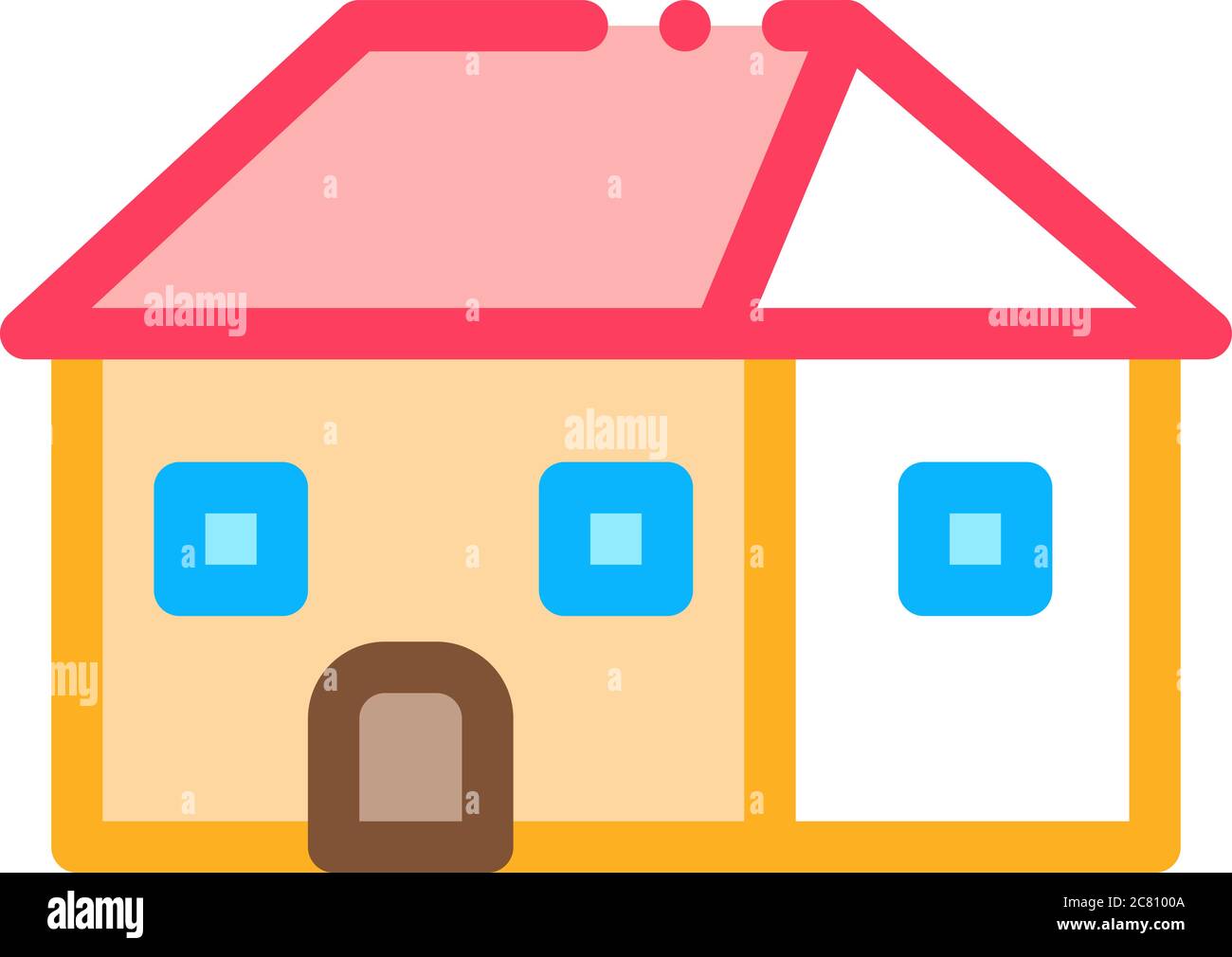 building roof type icon vector outline illustration Stock Vector Image ...