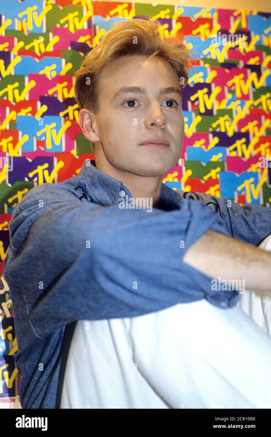Donovan Rapper Amsterdam Jason Donovan at the MTV booth at IM&MC. Amsterdam, April 30, 1989 ...