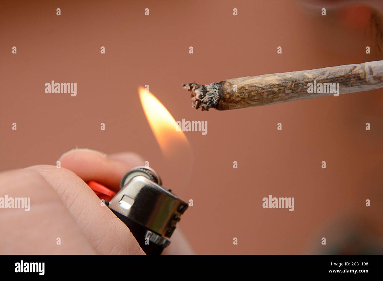 Rolled cigarette Stock Photo