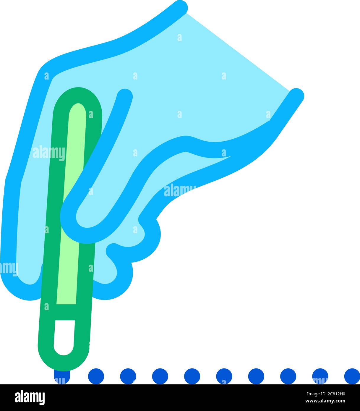 surgeon marks site of incision icon vector outline illustration Stock ...
