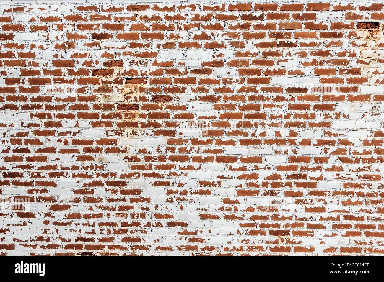 Background of old grunge brick wall texture with peeling plaster Stock ...