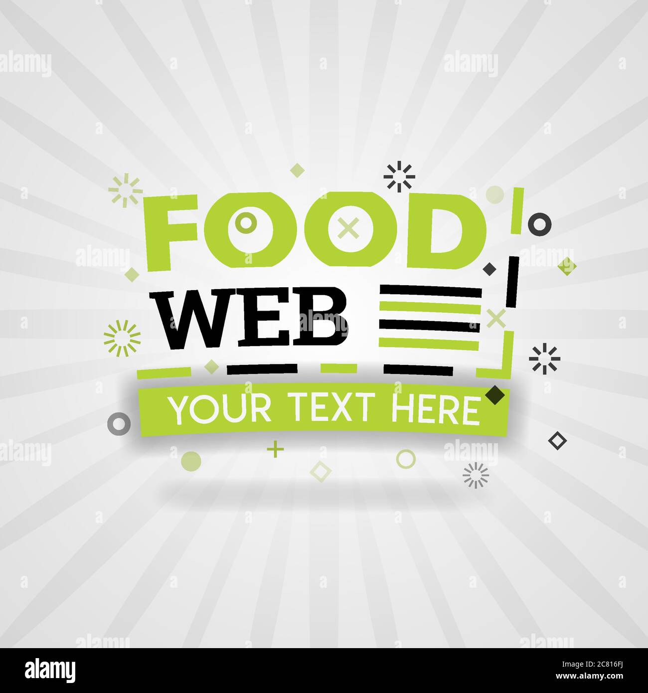 Green logo for food web. for food cover app, booking restaurant, food websites, recipe food, finger food industry, quick and easy recipes, great recip Stock Vector