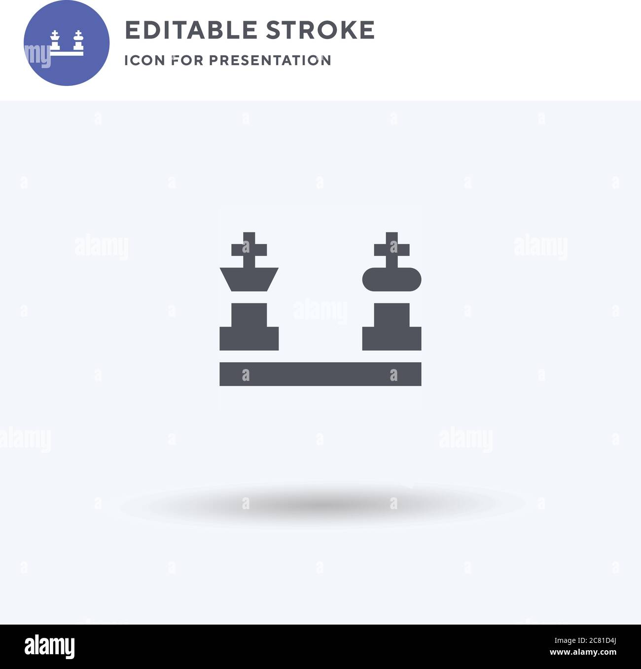 Chess icon vector, filled flat sign, solid pictogram isolated on white ...