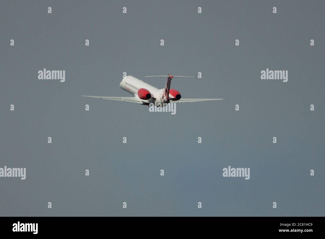 Glasgow, Scotland, UK. 20th July, 2020. Pictured: Loganair Embraer ERJ145 plane seen at Glasgow Airport. Credit: Colin Fisher/Alamy Live News Stock Photo