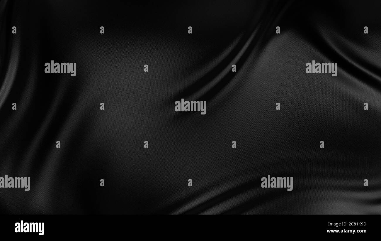 Abstract background luxury black cloth satin. Black fabric cloth