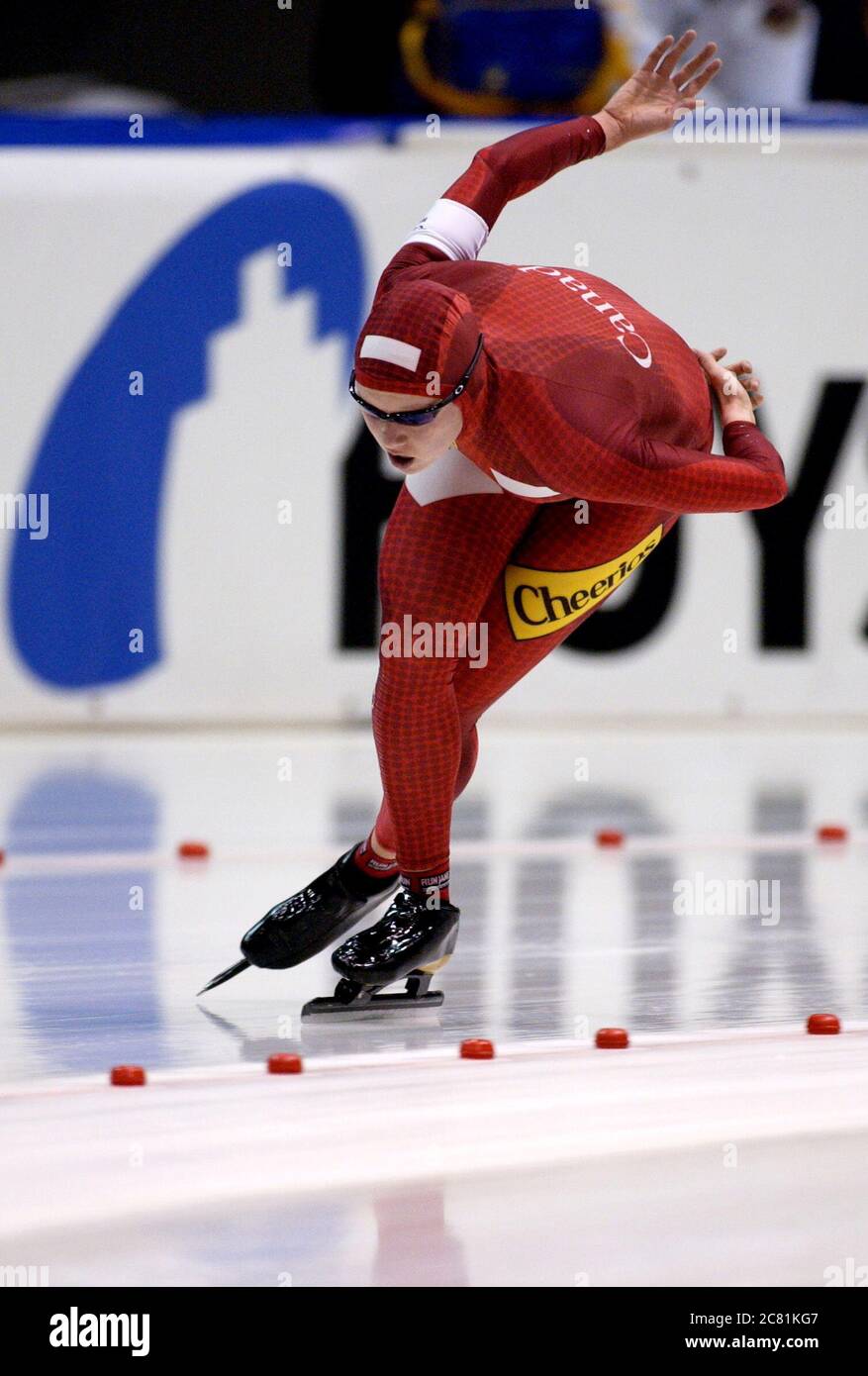 Heerenveen Netherlands 23/24.11.2002, Wintersport: Speed skating World Cup, Cindy Klassen (CAN) Stock Photo