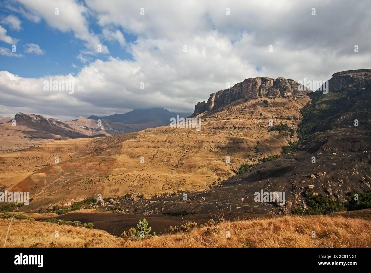 Drakensberg Mountain Scene 11086 Stock Photo