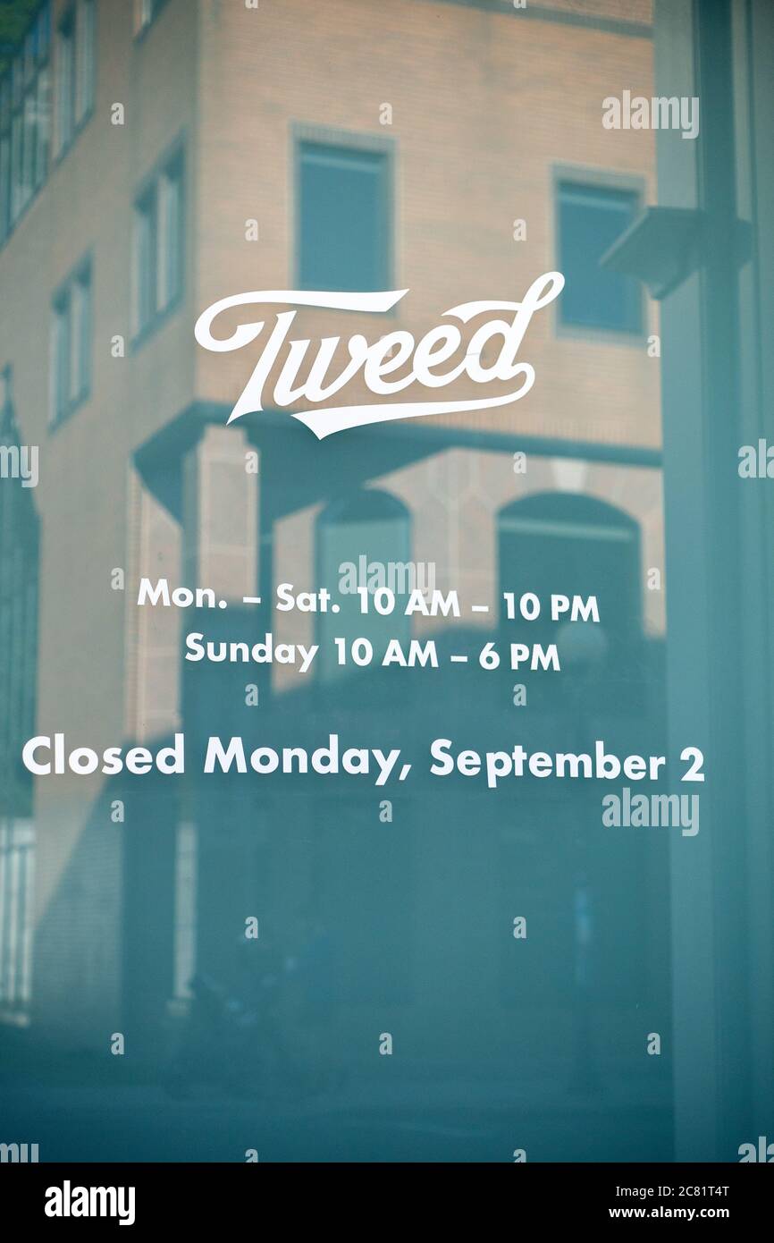 Tweed Canada Cannabis Store Sign Tweed Is Canada’s Leading Supplier Of Cannabis Products Including Marijuana St John's Newfoundland Stock Photo