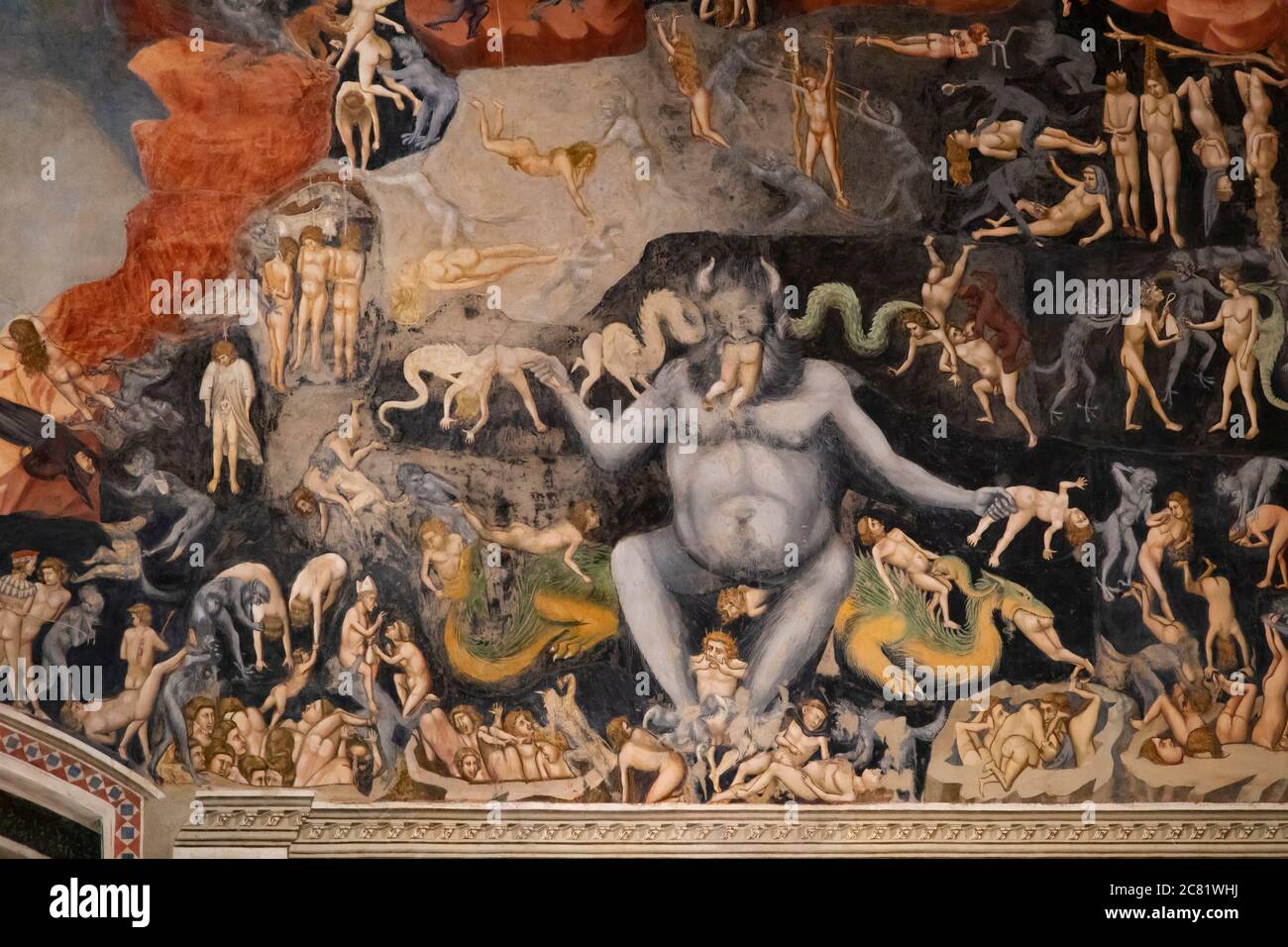Part of Last Judgment by Giotto in Scrovegni Chapel Stock Photo