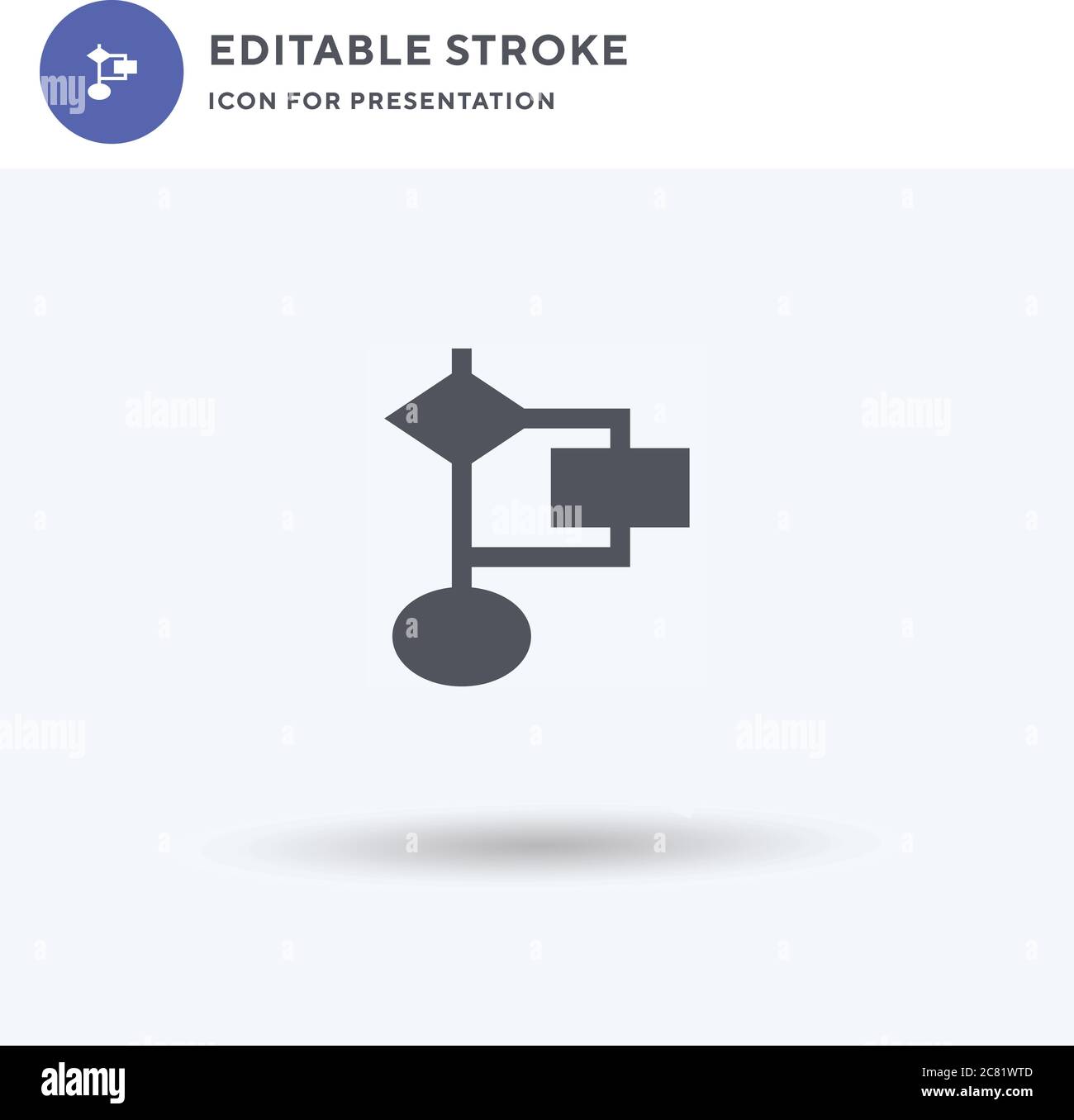 Flow Chart icon vector, filled flat sign, solid pictogram isolated on ...