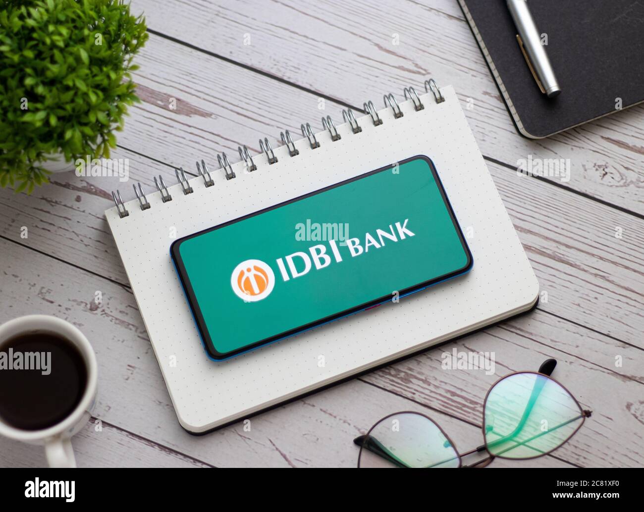 Assam, india - July 18, 2020 : IDBI a largest private bank in india. Stock Photo