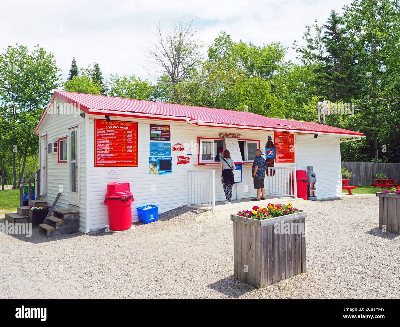 The Clam Digger seafood shack, Chamcook, New Brunswick, Canada Stock Photo